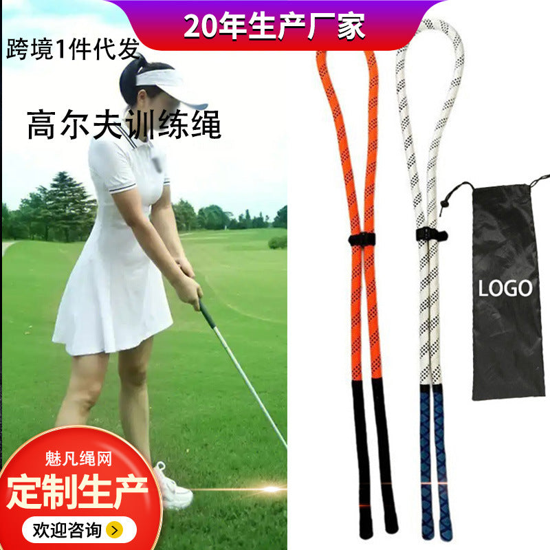 Golf Swing Practice Power Rope for Posture Correction and Rhythm Training Aid