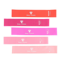 TPE Pink Resistance Bands Set for Yoga & Fitness