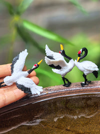 Miniature Crane Figurines for Micro Landscape Decor