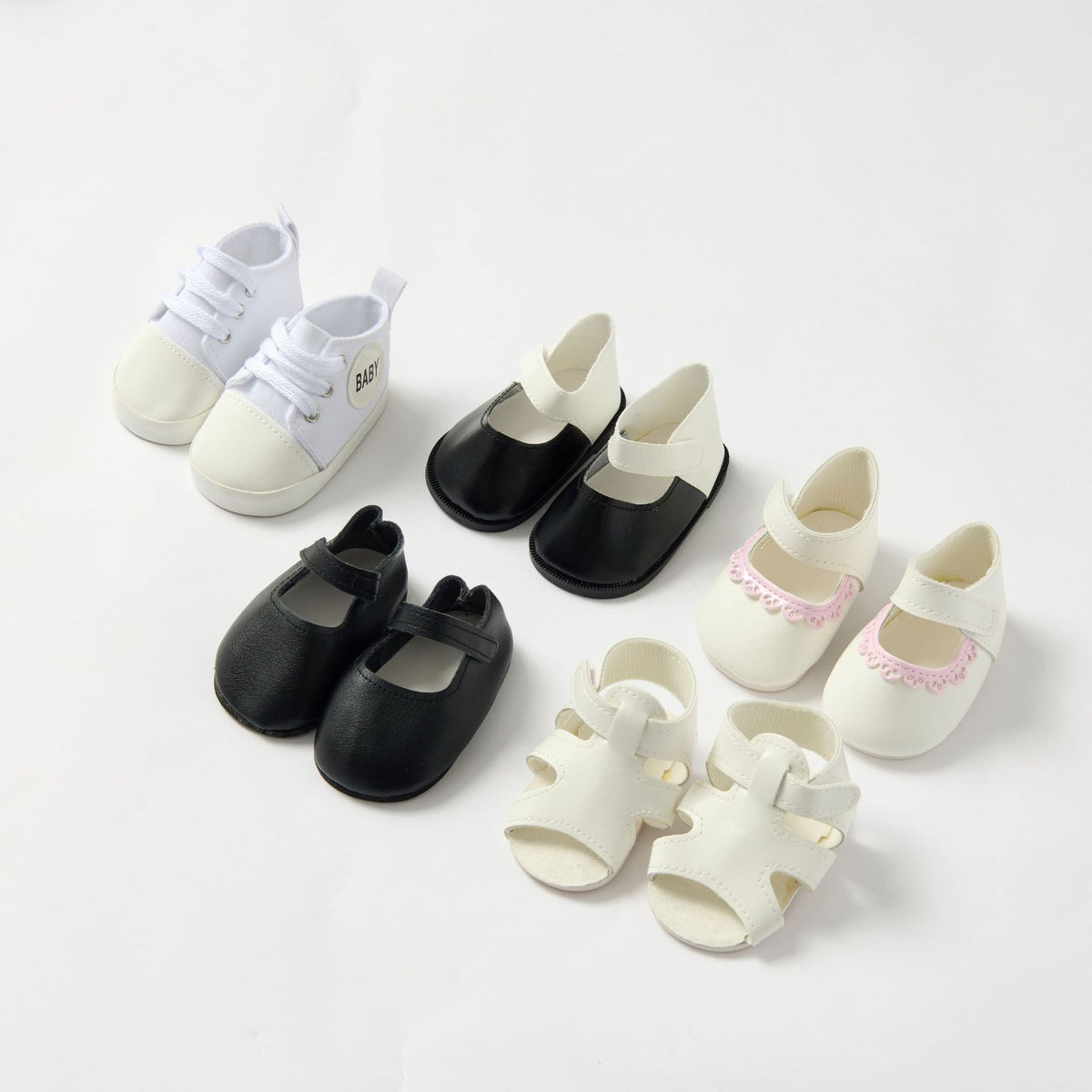 Doll Shoes for 22-inch Reborn Dolls, PU Leather and Canvas Styles