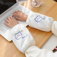 Women's Winter Cute Office Anti-dirty Down Jacket Short Sleeves Arm Warmers