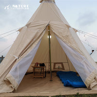 Luxury Cotton Canvas Pyramid Tent for Outdoor Camping and Glamping