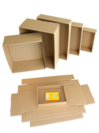 Corrugated Cardboard Storage Trays for Art Supplies, Moving, and Archiving - Foldable, Lidless