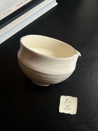 Handmade Ceramic Japanese Matcha Bowl with Underglaze Dots - High-Temperature Fired