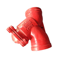 Grooved Y-Strainer for Fire Protection and Water Supply Pipelines
