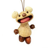 Big Mouth Bear Nut Shell Wind Chime Doll Backpack Charm