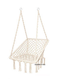 Indoor Outdoor Foldable Square Hanging Chair Swing Hammock for Balcony and Entertainment Farms