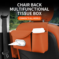 Car Seat Back Organizer with Tissue Box and Storage Pockets