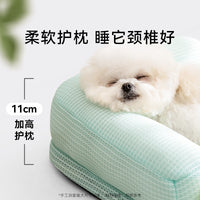 Summer Dog L-Shaped Sofa Bed with Pillow for Small to Large Pets, Cooling Cat and Dog Mat, Pet Nest
