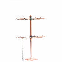 Rotating Iron Art Jewelry Display Stand for Necklaces and Bracelets