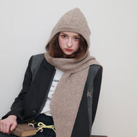 Women's Winter Knitted Scarf and Hat Set, Thickened Warm Neck Protection