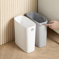 Nordic Slim Trash Can with Lid for Bathroom Kitchen Living Room, Large Capacity Waste Bin