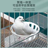 Double-Layer Pigeon Breeding Cage with Nest Box and Partition for Home Use, Large Size