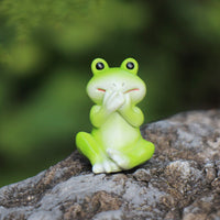 Miniature Resin Frog Figurines for Micro Landscape, Fish Tank, and Desk Decor