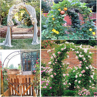 Metal Garden Arch Trellis for Climbing Plants, Roses, and Wedding Decorations