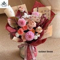 Qixi Festival Chinese Style Flower Arrangement Card, DIY Material, Holiday Blessing Card Decoration