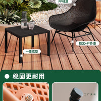 Outdoor Patio Table and Chair Set, Waterproof Sun-Proof Leisure Backrest Chairs for Garden Balcony Rest Area