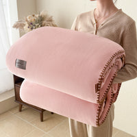 Alpaca Fleece Blanket Thickened Winter Office Nap Coral Fleece Sofa Shawl Bed Blanket