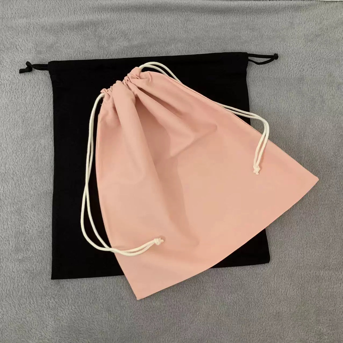 Solid Color Cotton Travel Storage Bag with Drawstring Closure for Underwear, Shoes, and Cosmetics
