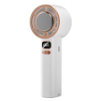 Portable USB Rechargeable Handheld Turbo Fan with Cooling Plate and Digital Display