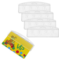 Frosted Transparent ID Card Holder Badge Clip for Amazon Hot Sale