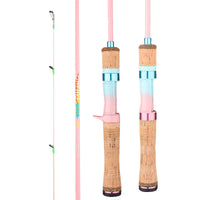 Macaron Pink Carbon Solid Lure Rod UL Super Soft Fishing Rod with Sounding Reel Seat for Micro Bait
