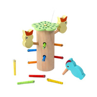 Magnetic Worm Catching Game for Kids, Educational Fine Motor Skill Toy