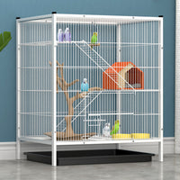 Large Iron Bird Cage for Parrots, Cockatiels, Pigeons, and Squirrels - Multi-tier Breeding Aviary