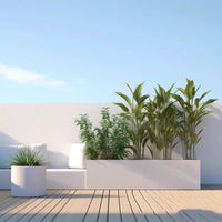 Stainless Steel Outdoor Planter Box with Partition Fence for Landscaping