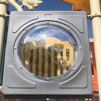 Outdoor Playground Slide Dome Cover for Kids - Transparent Acrylic Spherical Mirror