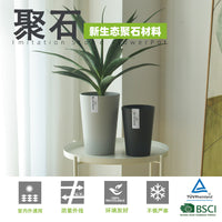Tall Plastic Planter Pot for Succulents and Cacti, Minimalist Design with Drainage