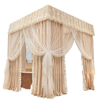 Blackout Bed Canopy with Mosquito Net and Frame for Bedroom