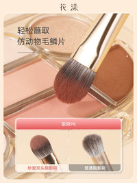 Dual-Ended Eyeshadow Eyeliner Brush Set for Portable Eye Makeup