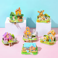 Kids' DIY 3D Paper Puzzle Building Blocks Creative Architectural Model Educational Toy