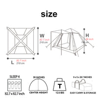 Automatic Inflatable Camping Tent for Outdoor Activities - Double Layer, Quick Open, Large Capacity
