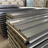 Rock Wool Composite Color Steel Sandwich Panel for Fireproof Thermal Insulation and Soundproofing