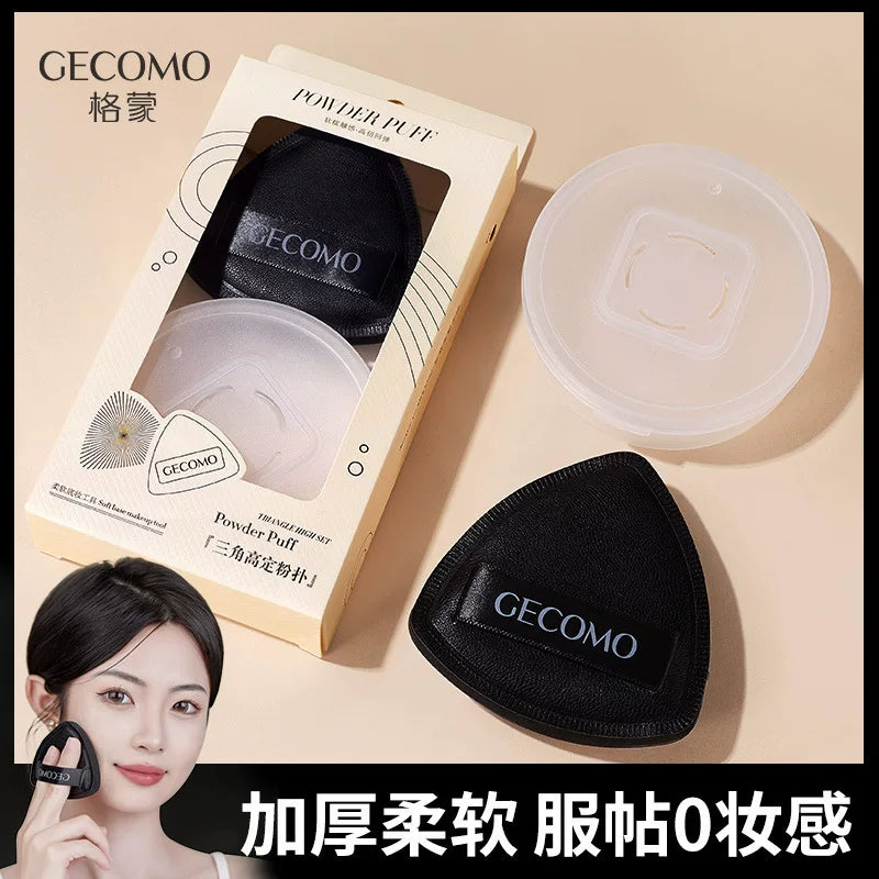 GECOMO Triangle High-Definition Makeup Sponge for Wet and Dry Use, Concealer and Long-Lasting Foundation