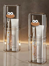 Portable Travel Toothbrush Holder and Mouthwash Cup Set