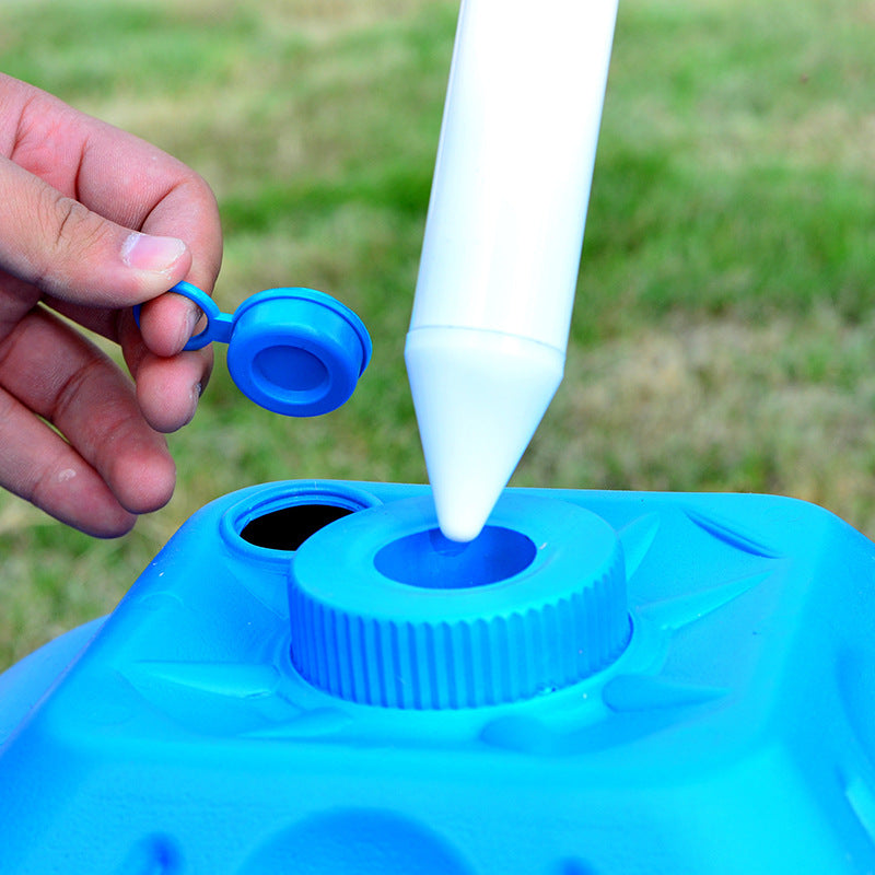 Large Outdoor Umbrella Base, Water-Filled Plastic Stand for Patio Market Umbrellas