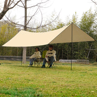 Outdoor Camping Tarp Shelter Sunshade Windproof Canopy for Multiple People