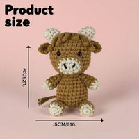 Highland Cow Crochet Kit DIY Amigurumi Doll Craft