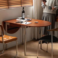 Bauhaus Modern Luxury Foldable Dining Table for Small Spaces, Mid-Century Style