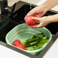 Foldable Portable Plastic Basin for Travel, Foot Soaking, Laundry, and Home Use