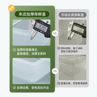 Rectangular Food Storage Container with Lid - Refrigerator Safe, Airtight, Food-Grade Plastic