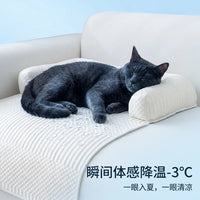 Summer Ice Silk Pet Cooling Mat for Dogs and Cats, Anti-Scratch Sofa Pad and Bed