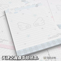 Angel Wing B5 Tear-Off Notepad for Students, Non-Adhesive Memo Pad