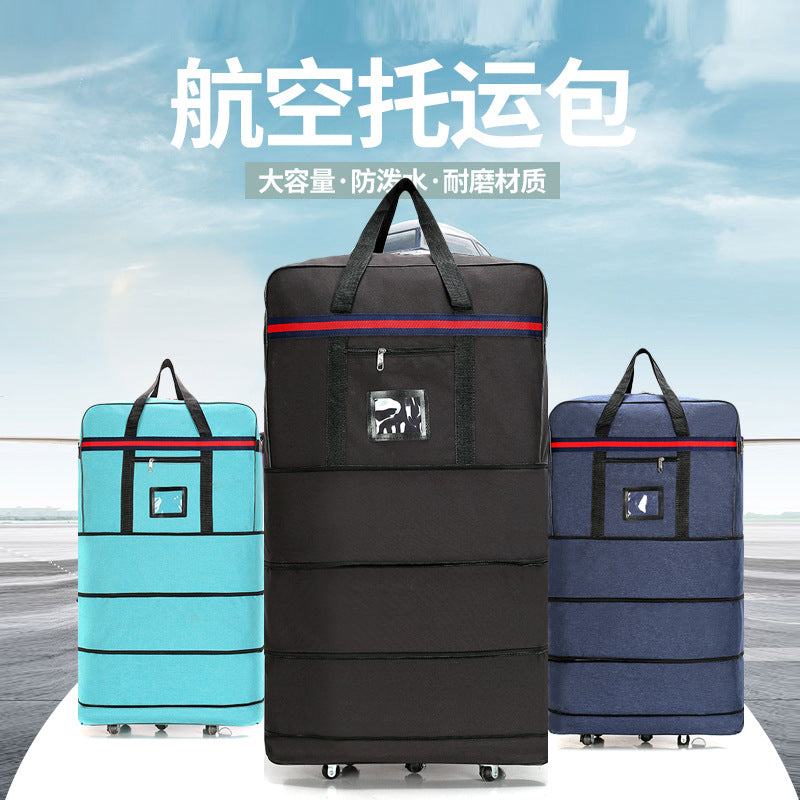 Foldable Expandable Oxford Cloth Travel Duffel Bag with Shoulder Straps - Lightweight & Waterproof