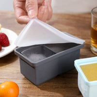 Square Silicone Ice Cube Tray with 2 Large Cavities for Baby Food Puree Freezing and Home Ice Making