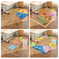 Cartoon Transparent Floor Mat Waterproof Non-Slip Washable PVC Chair Mat for Hardwood Floor Protection