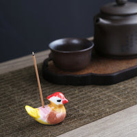 Cartoon Mandarin Duck Ceramic Incense Holder for Home Decor